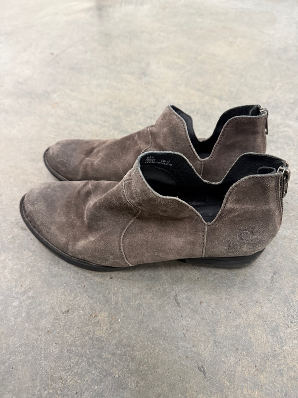 Born Brown Suede Ankle Booties - Picture 2 of 3